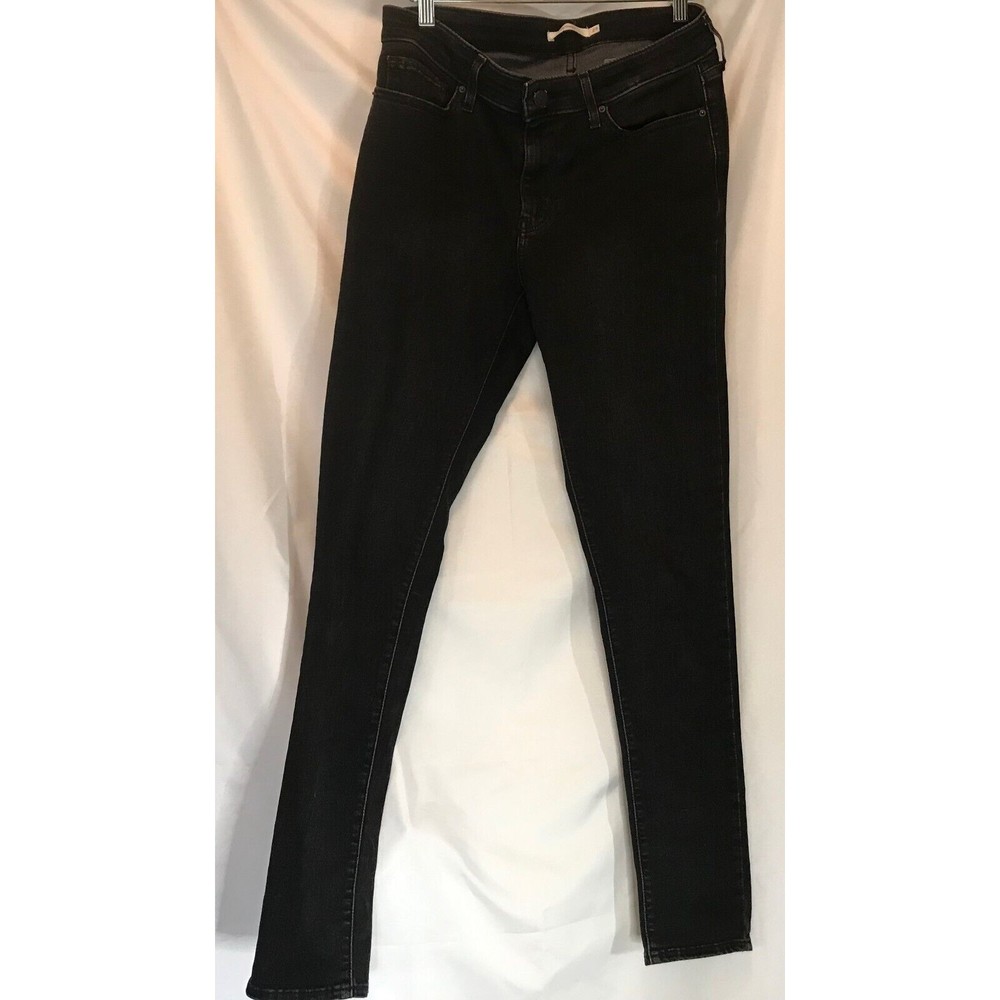 Levis Womens Jeans Black 711 Skinny Casual Denim Bottoms size 29